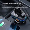 The New Dual USB Car Charger FM Transmitter Bluetooth Adapter Wireless Handsfree Stereo Mp3 Player Colorful Lights FM Modulator