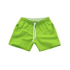 Beach Pants Men's Shorts Summer Surf Pants (Option: Emerald green-3XL)