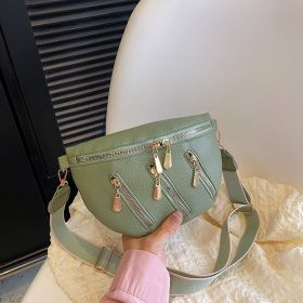 High Sense Niche Crossbody Bag Women (Color: Green)