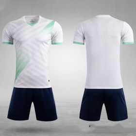 Soccer Suit Quick Dry Competition Training (Option: White green light plate-XXS)