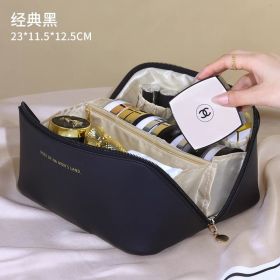 Large Capacity Travel Makeup Storage Bag (Color: Black)