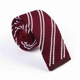Men's Twill Knitted Tie Striped Contrast Color (Option: KT040 B)