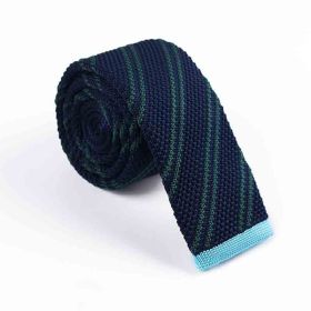 Men's Twill Knitted Tie Striped Contrast Color (Option: KT040 D)