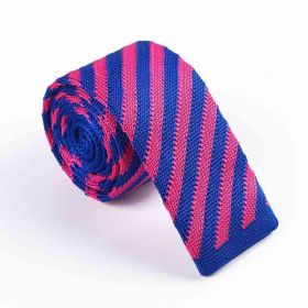 Men's Twill Knitted Tie Striped Contrast Color (Option: KT041 B)