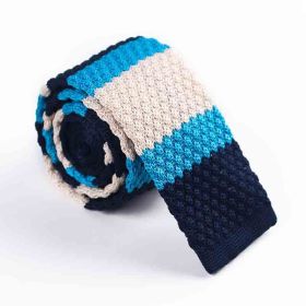 Men's Twill Knitted Tie Striped Contrast Color (Option: KT052)
