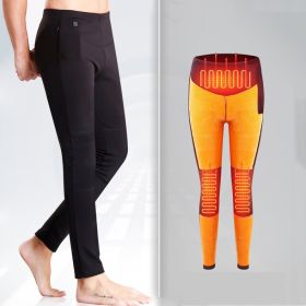 Outdoor Ski Thermal Underwear De Rong Thickened Leggings (Option: Black man-3XL)