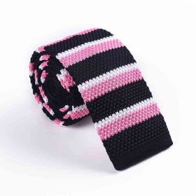 Men's Twill Knitted Tie Striped Contrast Color (Option: KT050)