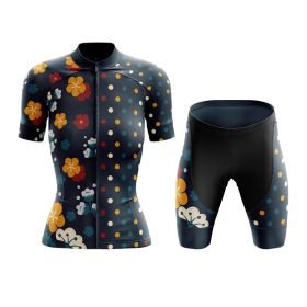 Summer Short-sleeved Cycling Jersey Suit Mountain Bike (Option: Top and shorts-S)