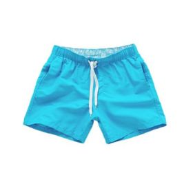 Beach Pants Men's Shorts Summer Surf Pants (Option: Sky Blue-3XL)