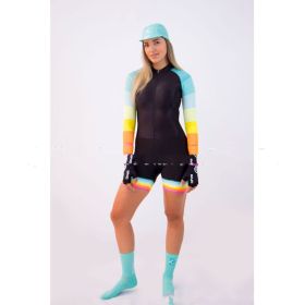 Cycling Suit One Piece Women's Cycling  Racing (Option: Yellow-2XL)