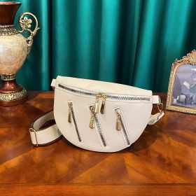 High Sense Niche Crossbody Bag Women (Color: White)