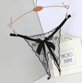 Free Thong Women Tease Passion Temptation Plus Size (Option: Black-S)