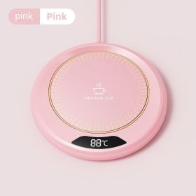Usb Automatic Heating Smart Thermal Cup Pad (Color: Pink)
