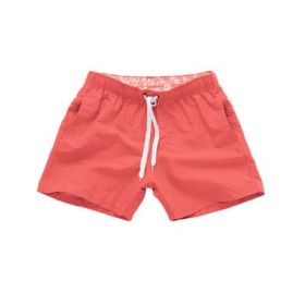 Beach Pants Men's Shorts Summer Surf Pants (Option: Pink-XL)