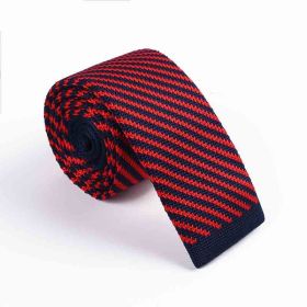 Men's Twill Knitted Tie Striped Contrast Color (Option: KT042)