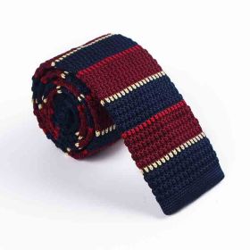 Men's Twill Knitted Tie Striped Contrast Color (Option: KT051)