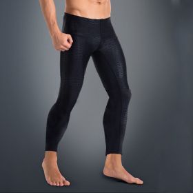 Nine-length Swimming Trunks With Long Legs For Sun Protection (Option: 810Shark Skin Pants-L)