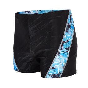 Five-point Mid-length Loose And Embarrassing Boxer Men's Swimsuit (Option: Photo Color-5XL-3points)