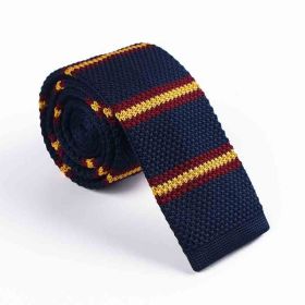 Men's Twill Knitted Tie Striped Contrast Color (Option: KT048)
