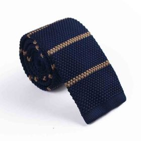 Men's Twill Knitted Tie Striped Contrast Color (Option: KT045)