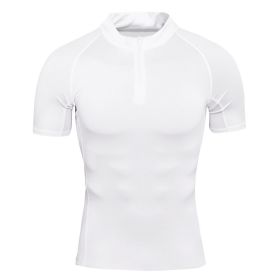 Men's Personal Trainer Overalls With Short Sleeves (Option: White-4XL)