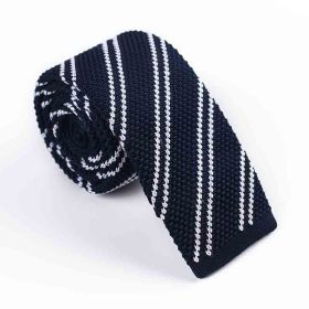 Men's Twill Knitted Tie Striped Contrast Color (Option: KT040 A)
