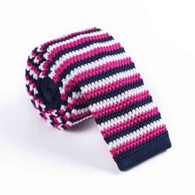 Men's Twill Knitted Tie Striped Contrast Color (Option: KT043 B)
