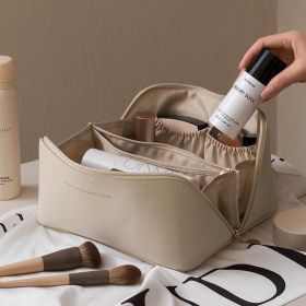 Large Capacity Travel Makeup Storage Bag (Color: White)