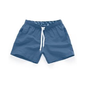 Beach Pants Men's Shorts Summer Surf Pants (Option: Navy Blue-L)